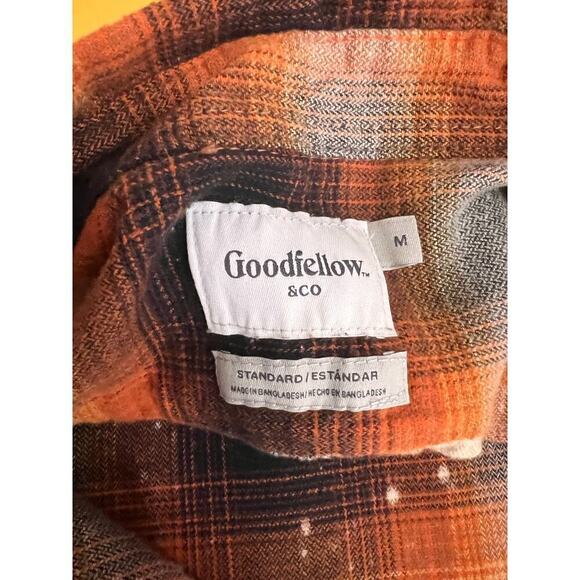 Goodfellow The Jeffersons 70s/80s Sitcom TV Show Orange Plaid Flannel Shacket M - Picture 5 of 6